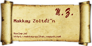 Makkay Zoltán névjegykártya