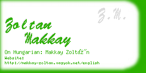 zoltan makkay business card